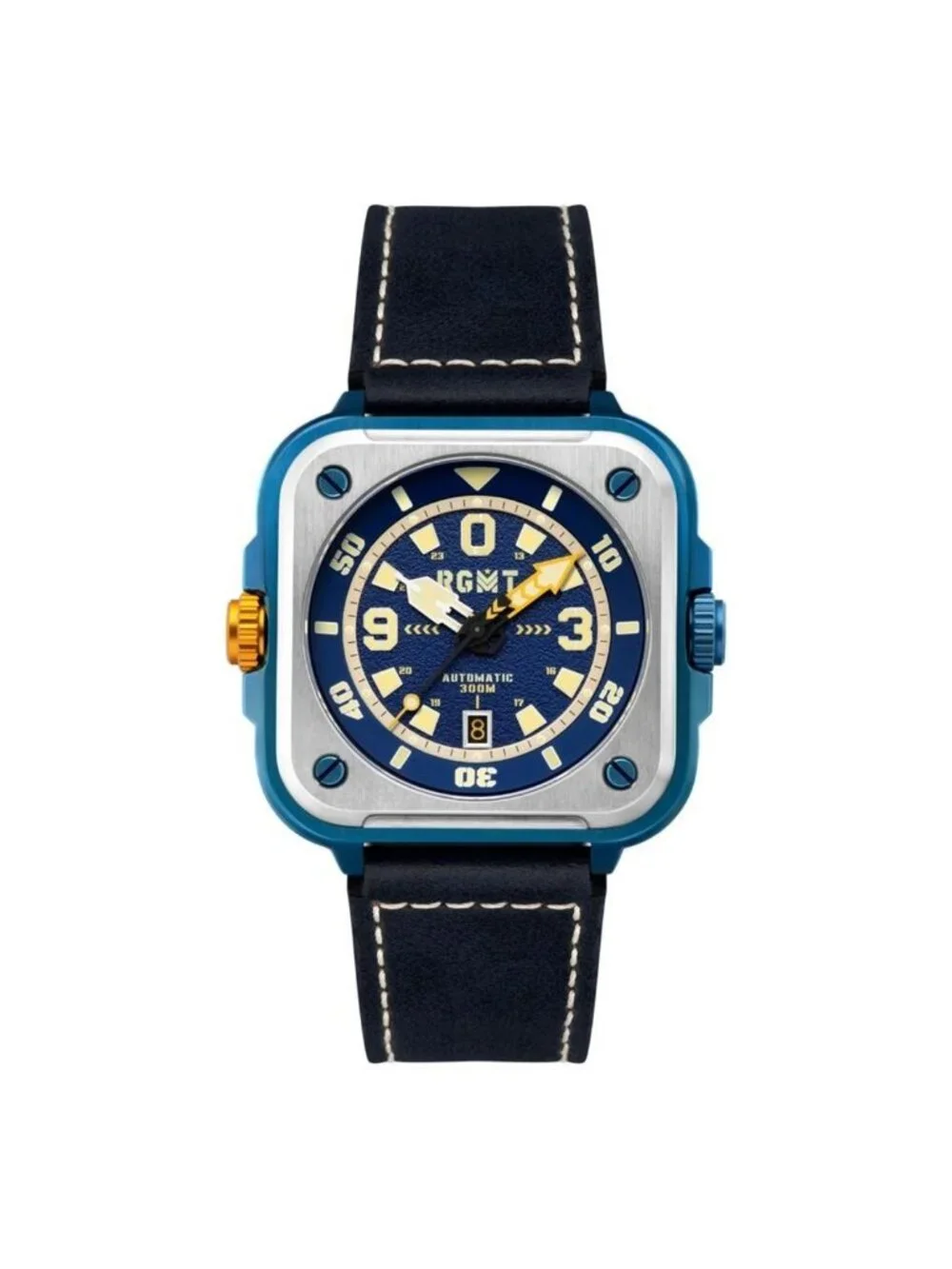 NWT Rgmt Pershing Automatic Blue Dial Men's Watch